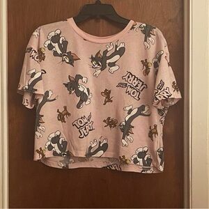 Primark Pink Tom and Jerry Crop Top